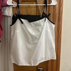 JCrew White Linen Tank